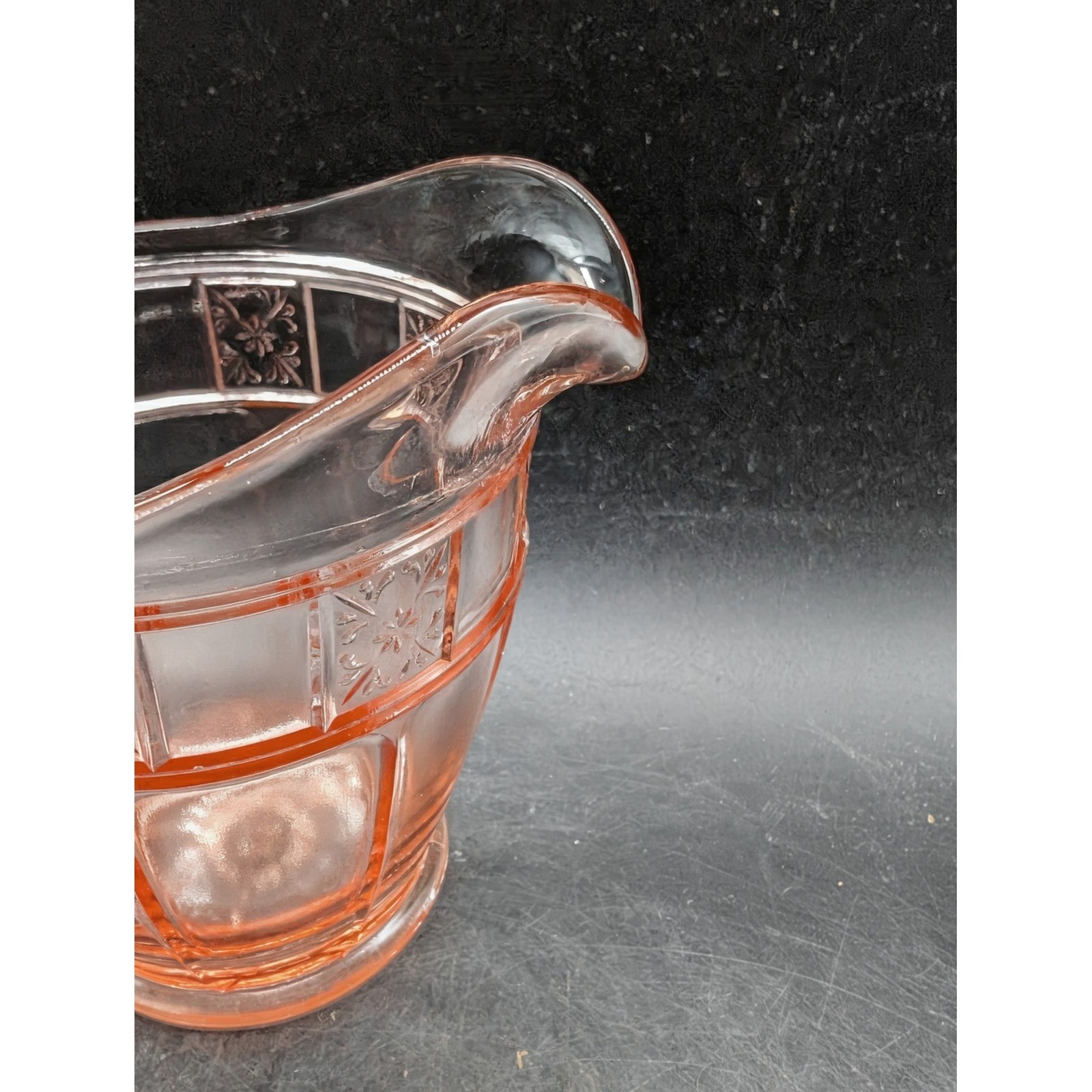 Jeannette Pink Depression Glass Doric Creamer Pitcher Vintage