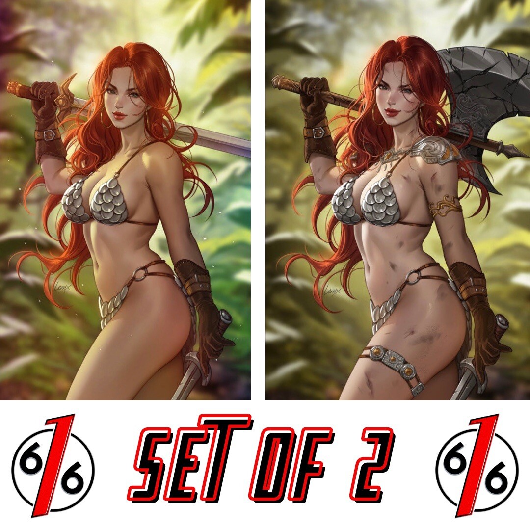 🔥 RED SONJA DEATH & THE DEVIL 1 LESLEY LEIRIX LI 616 Virgin Variant Set LTD 500