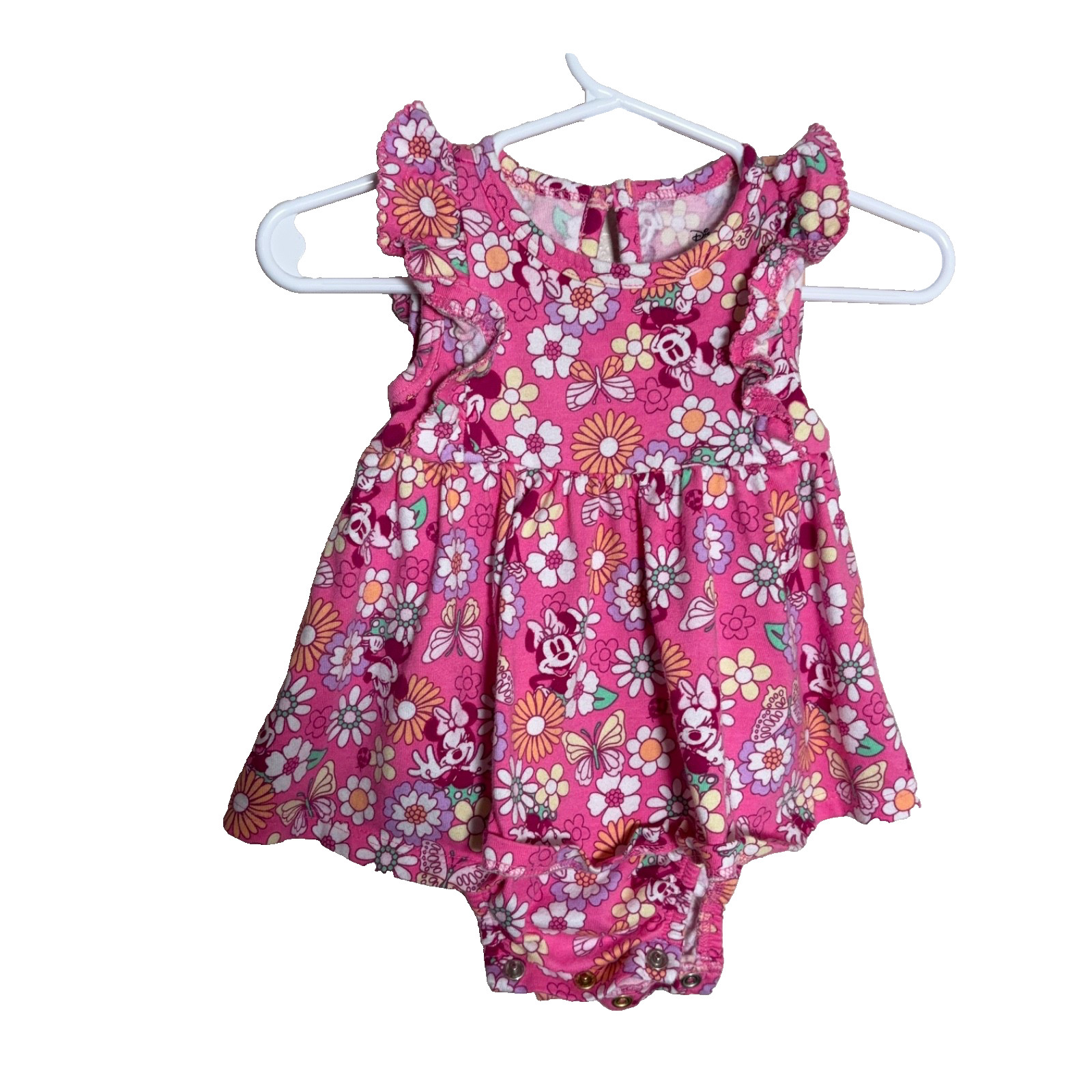 Disney Jumping Beans Minnie Mouse Dress Outfit Baby 6 Months Pink Floral