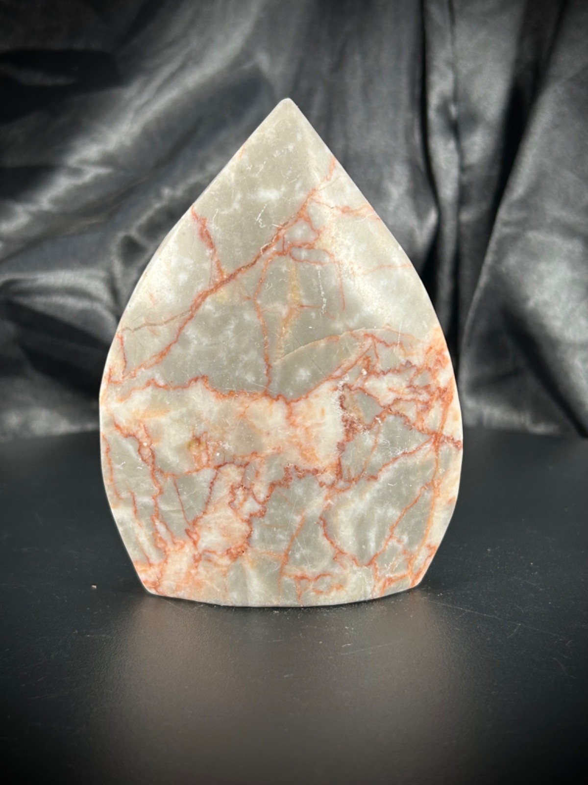 3.88″ Red Network Jasper Teardrop Freeform 11.2″ (317 grams)