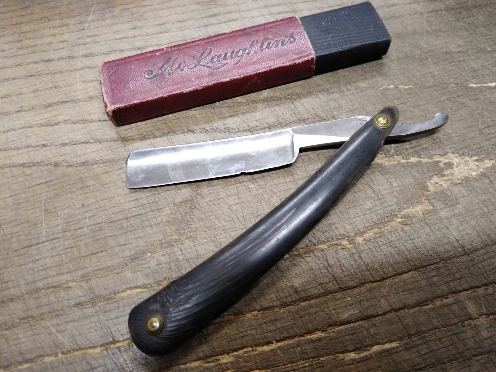 Vtg Antique Unknown Brand Straight Razor 6/8 Inch 6 5/8 Inch Closed