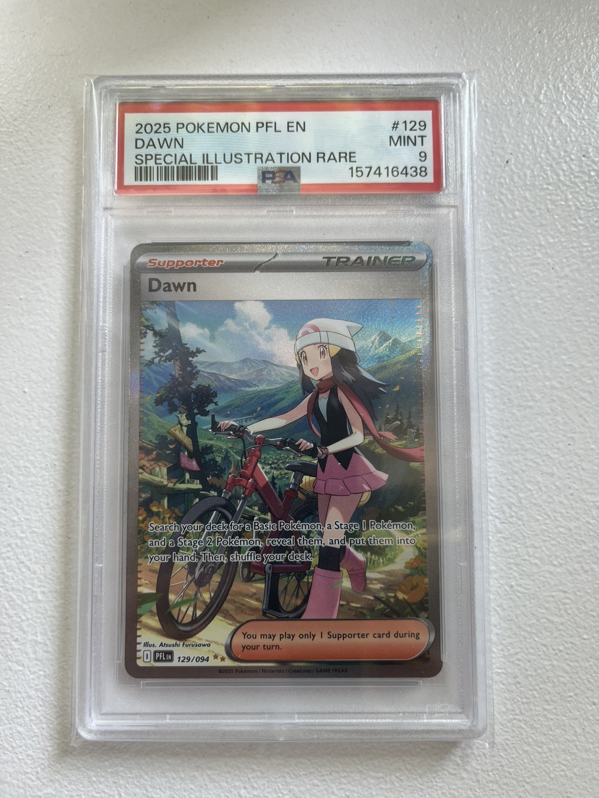 Pokémon TCG Dawn Trainer 129/094 SIR Phantasmal Flames PSA 9