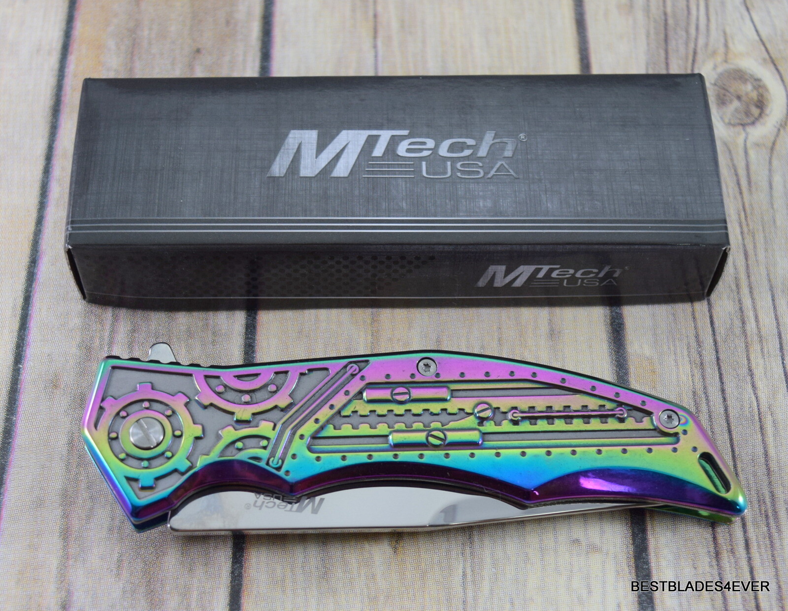 8.5 INCH MTECH ALL STEEL MADE TACTICAL SPRING ASSISTED KNIFE WITH POCKET CLIP