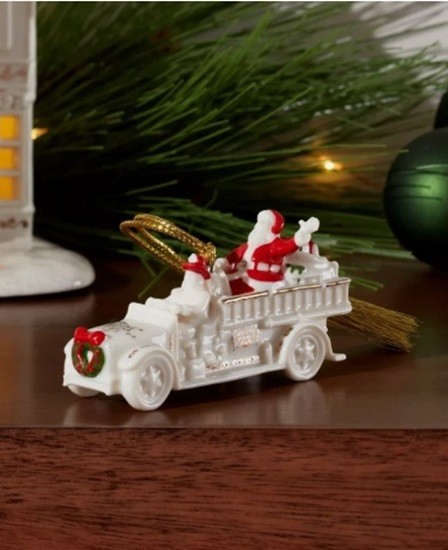 Lenox Mistletoe Park Santa’s Fire Truck Figurine Ornament 2025 NEW