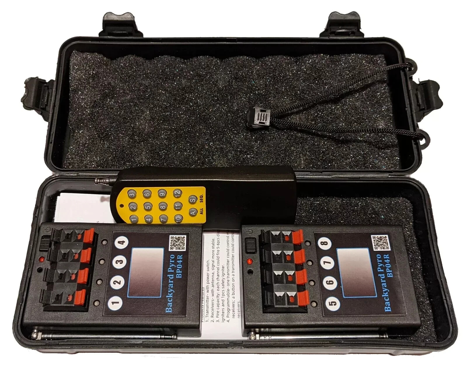 8 Cue Expandable Electronic Fireworks Firing System +10 1M ClipOn Talon Igniters