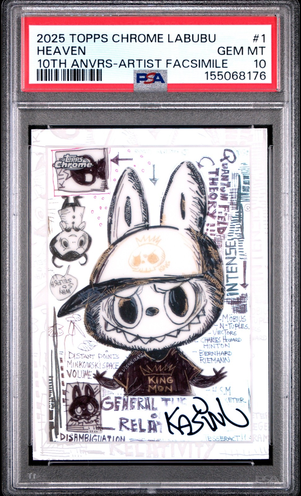 2025 Topps Chrome Labubu 10th Anniversary Heaven Kasing Lung Facsimile PSA 10