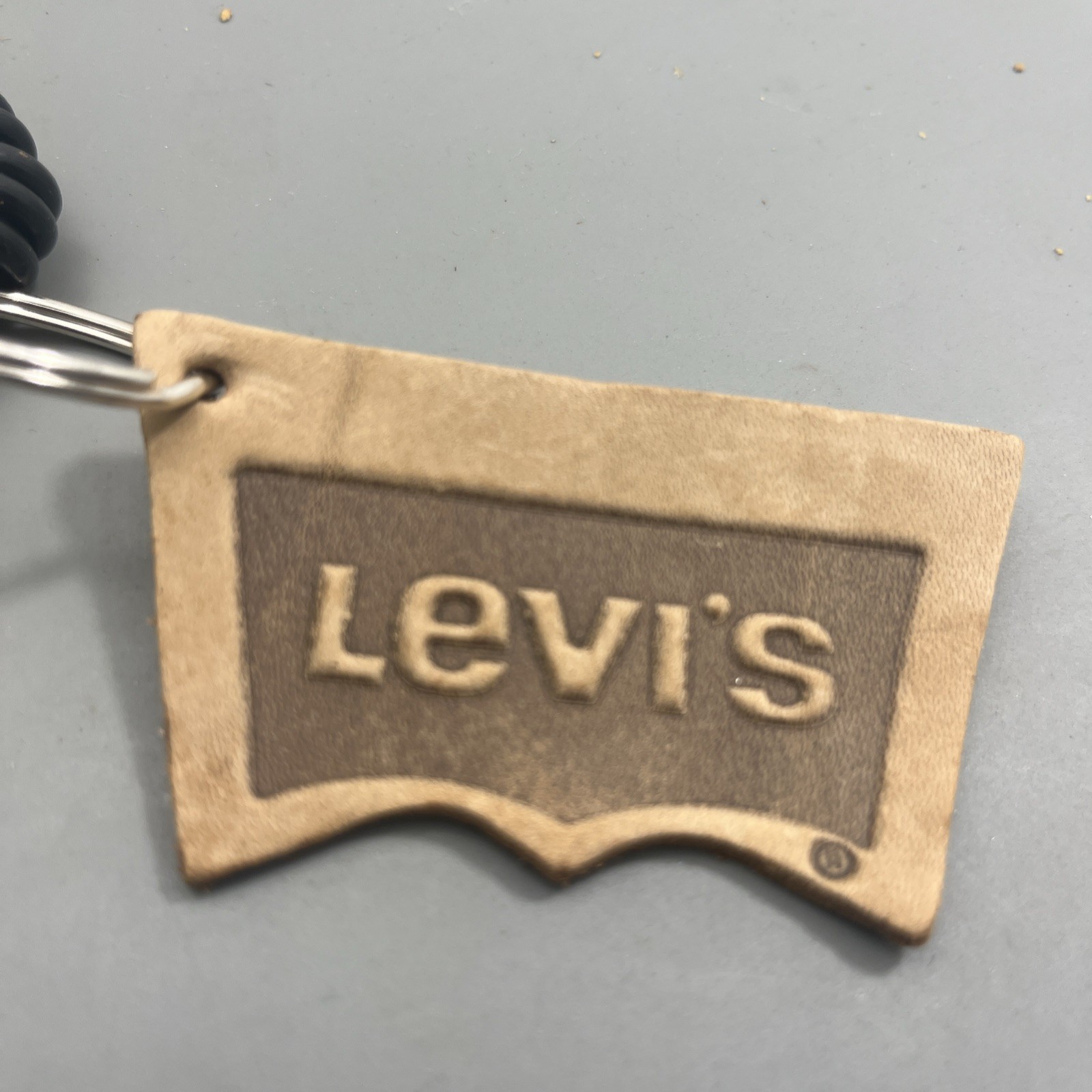 LEVIs Leather Key Ring Vintage advertising new old stock