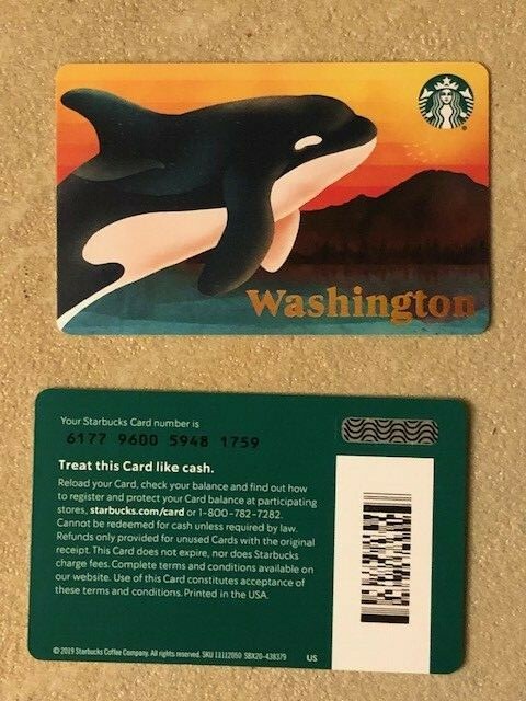 Starbucks Card 2019 2020 Washington State Limited Edition NEW Unused MINT