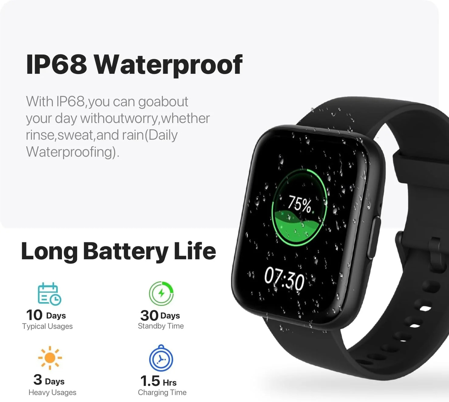JeeJTek Smart Watches for Men Women – 1.83″ HD 2025 Fitness Tracker with 100 Spo