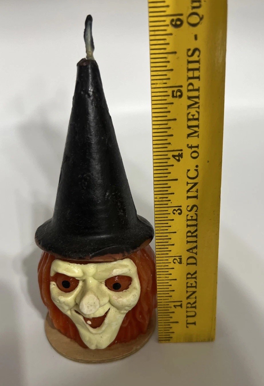 Vintage 1950s Gurley Witch Halloween Candle -READ