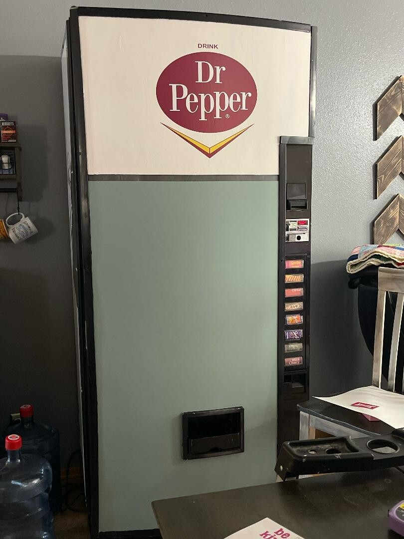 Vintage Dr Pepper “V” EXTRA LARGE soda pop machine restoration sticker decal