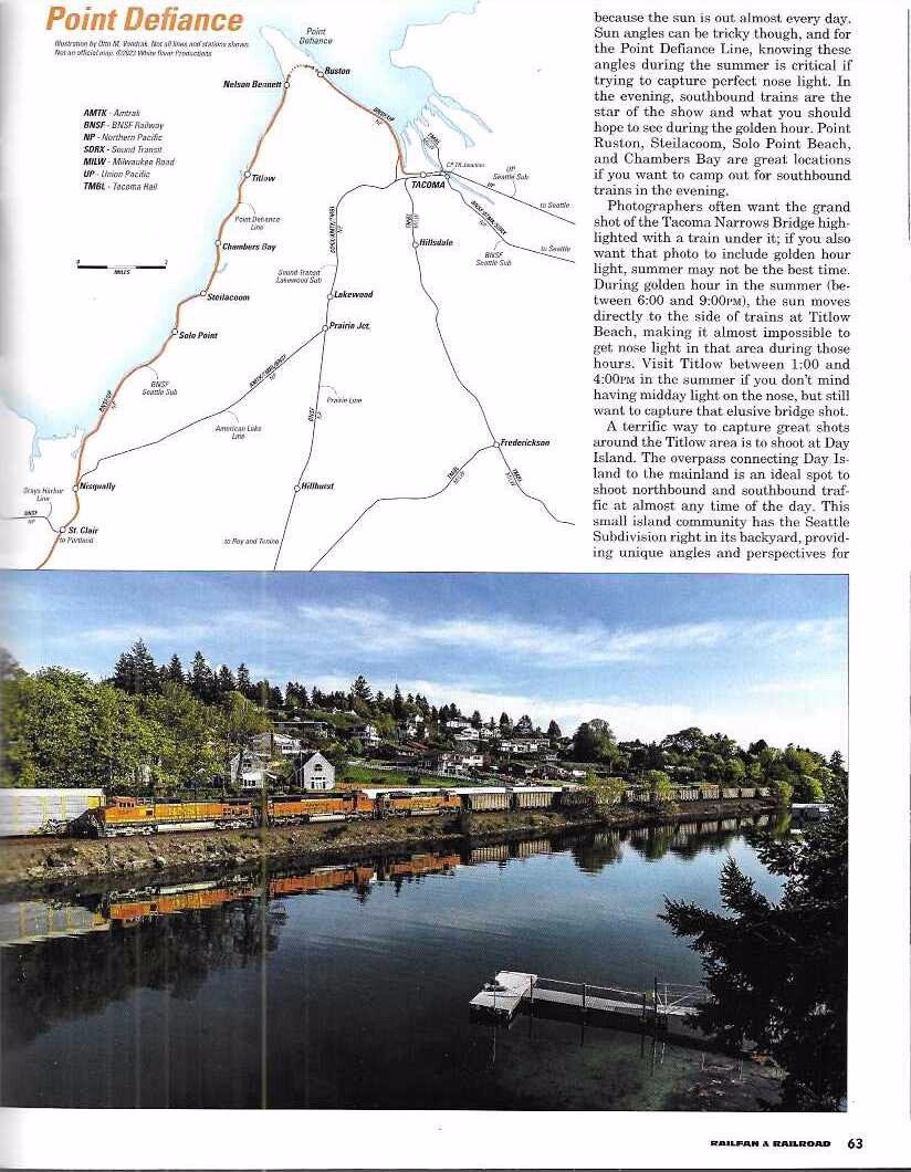 Railfan & Railroad December 2023 C&NW Chicago BNSF Tacoma Point Defiance Amtrak