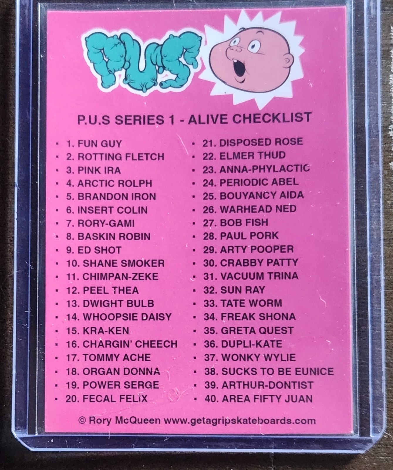 TOMMY ACHE P.U.S. Poor Unfortunate Souls Get A Grip GPK GROSS PARODY LIMITED #17