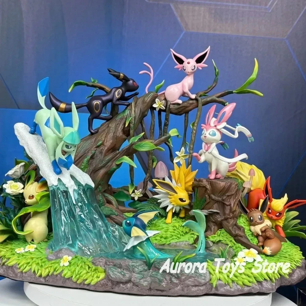 EEVEE FAMILY Figure Painted Statue Anime PVC Model Collectibles Boxed Gift Toys