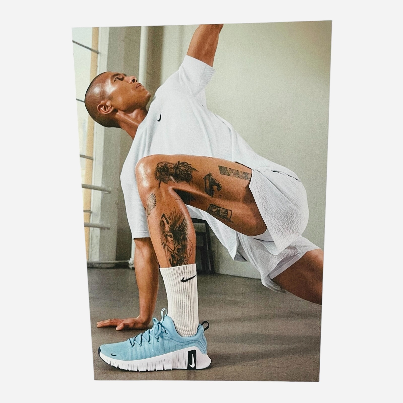 Nike Multicolored Promo Poster 18.5″x12.5″ Athletic Stretch Ad Fitness Gym Sign