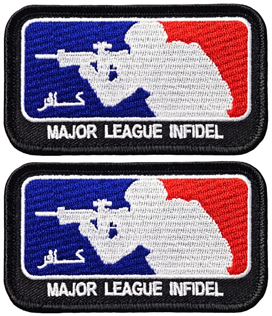 Major League Infidel Arabic Embroidered PATCH | 2PC Hook Backing 3.5″ x 2″