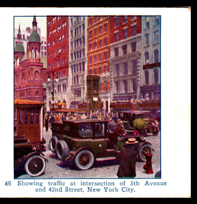 NEW YORK CITY, Heavy Traffic at 5th Ave. & 42nd Street–Stereoview #LA18
