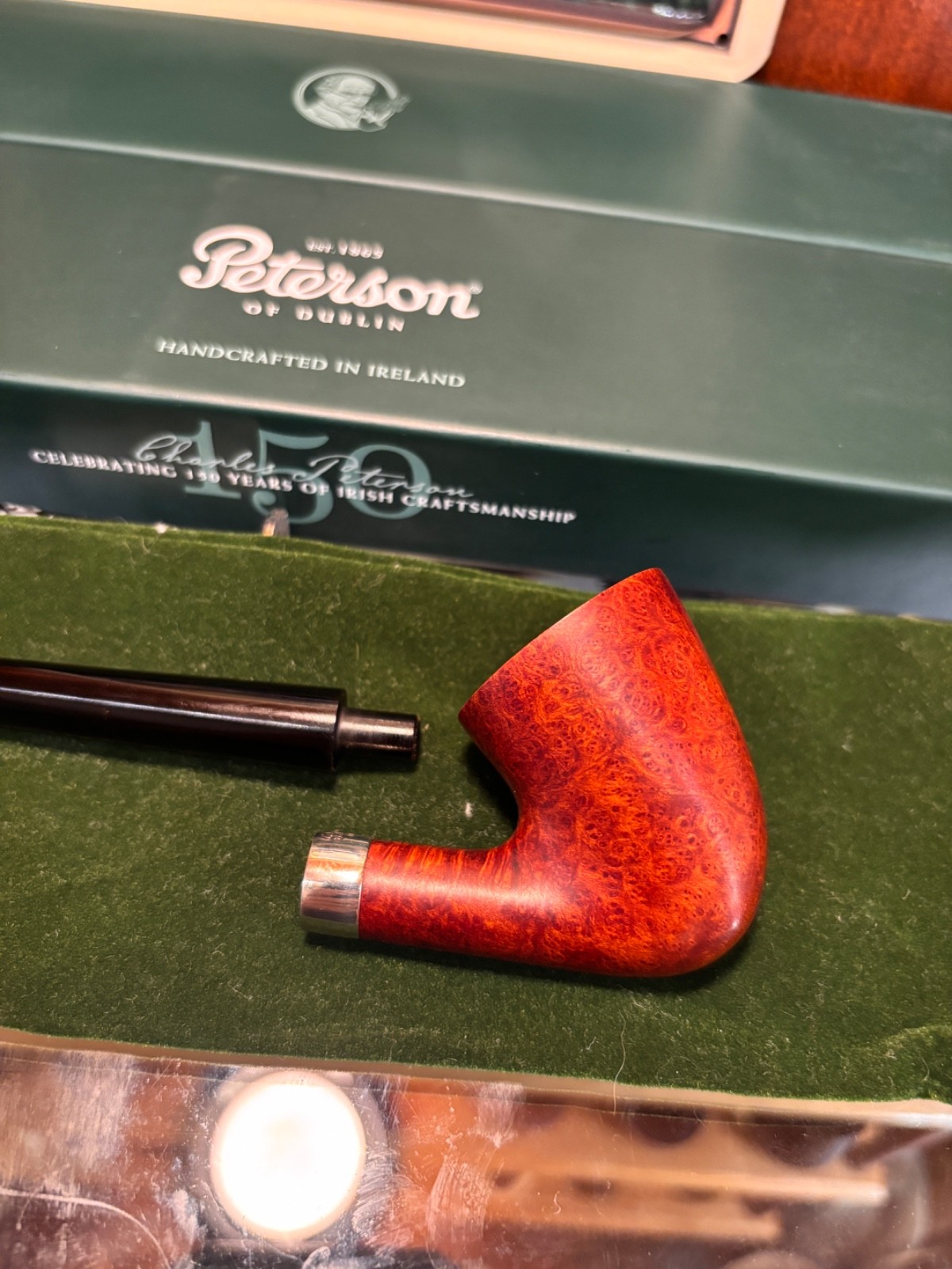 Peterson Churchwarden Smooth (D15) Fishtail Smooth Tobacco Pipe – Lightly Smoked