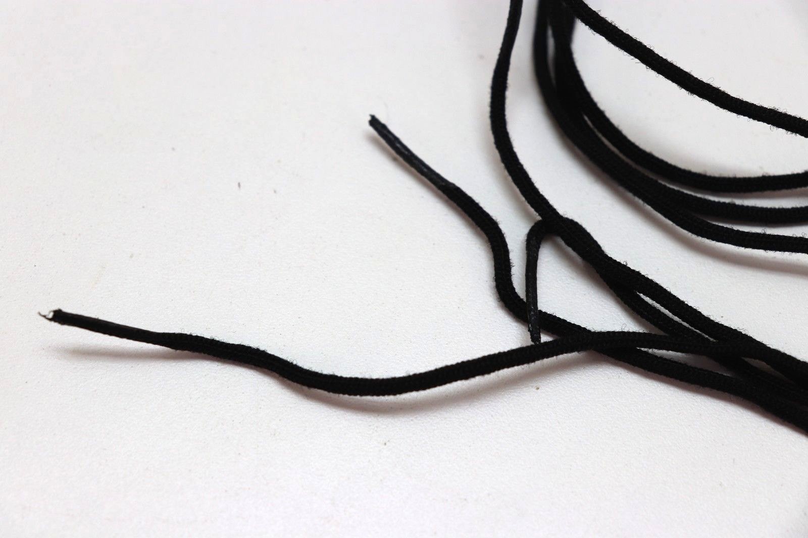 Black Nylon Shoe Laces shoe strings 60in L x 1/16in wide per pair E5241