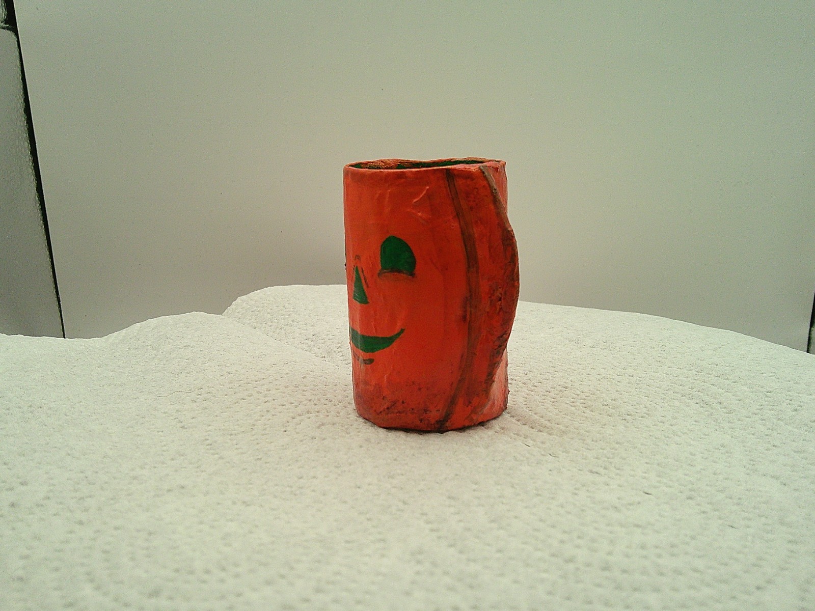Halloween Nut Cup Jack-O-Lantern Pumpkin JOL Paper Mache 2.5×3 in