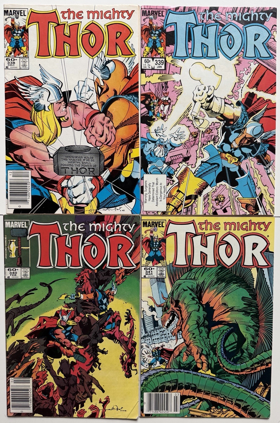 Thor 338 339 340 341 Early Beta Ray Bill Lot Newsstand