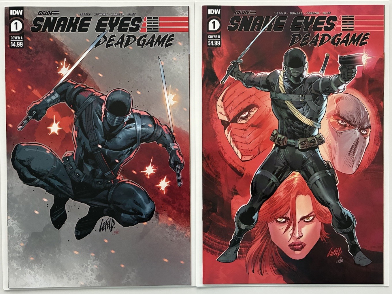GI Joe Snake Eyes Deadgame #1-2 1:10 1:25 Ratio Variant Cover Lot of 8 IDW 2020