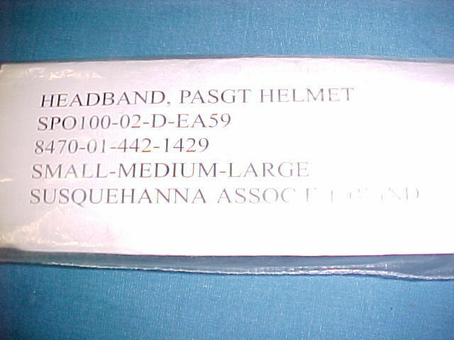 NEW USGI MILITARY PASGT HELMET HEADBAND – SMALL – MEDIUM – LARGE / FREE SHIPPING