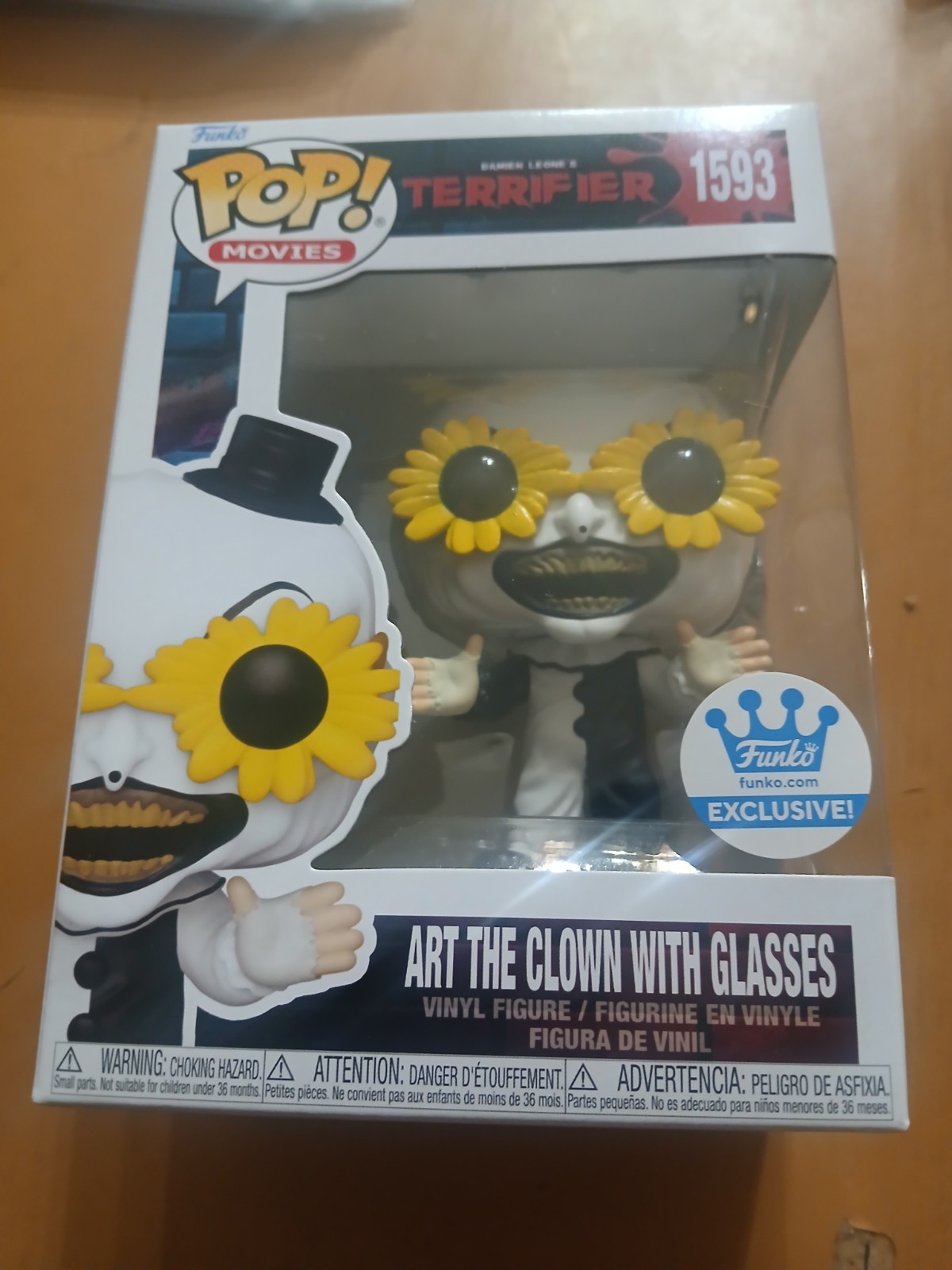 Funko Pop! Vinyl: Terrifier – Art the Clown with Glasses Common Damage See Pics