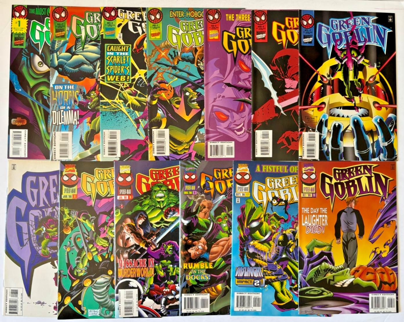 GREEN GOBLIN (1995) 13 ISSUE COMPLETE SET #1-13 MARVEL COMICS