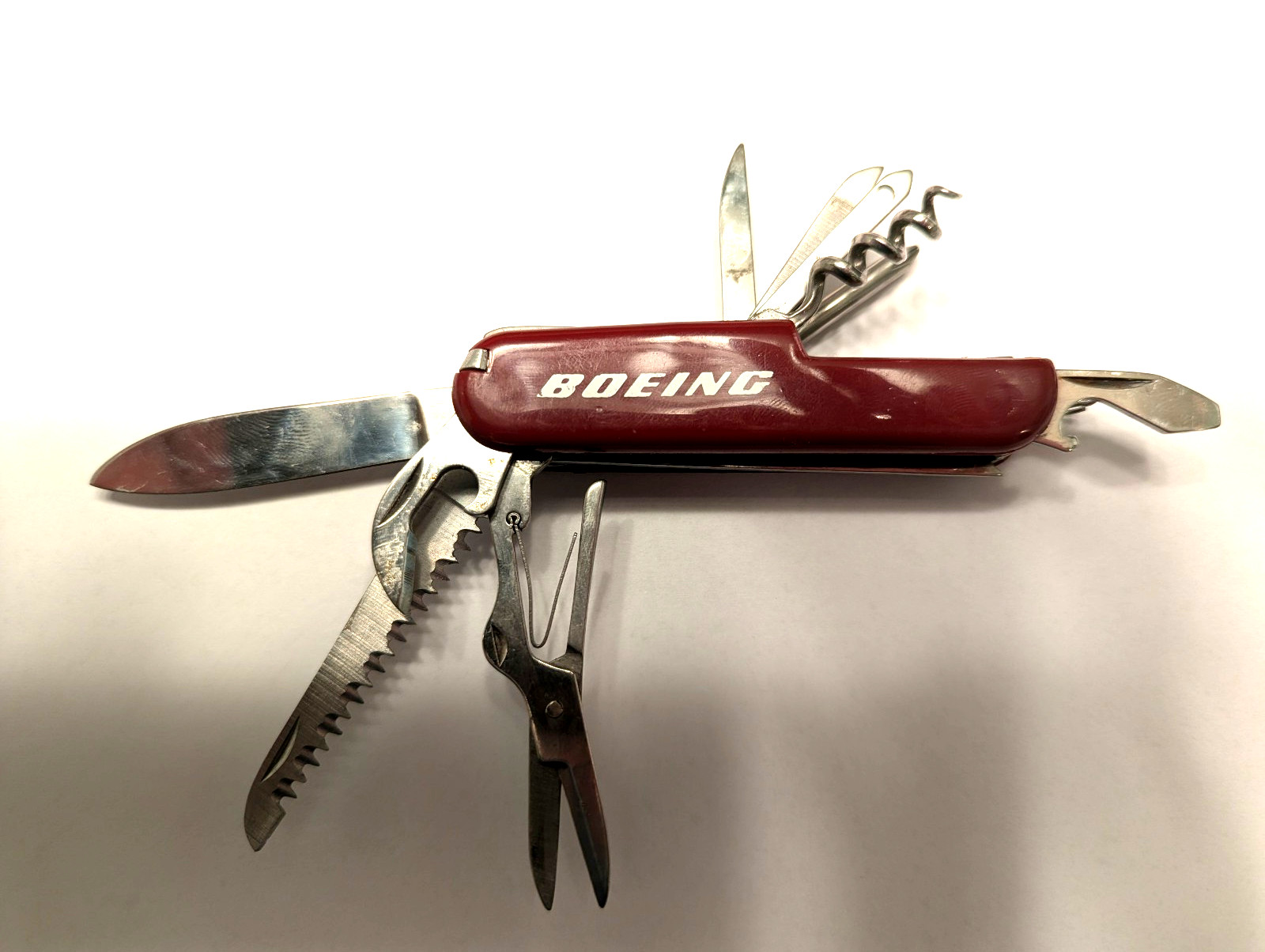 Boeing branded large pocket knife with 10 tools