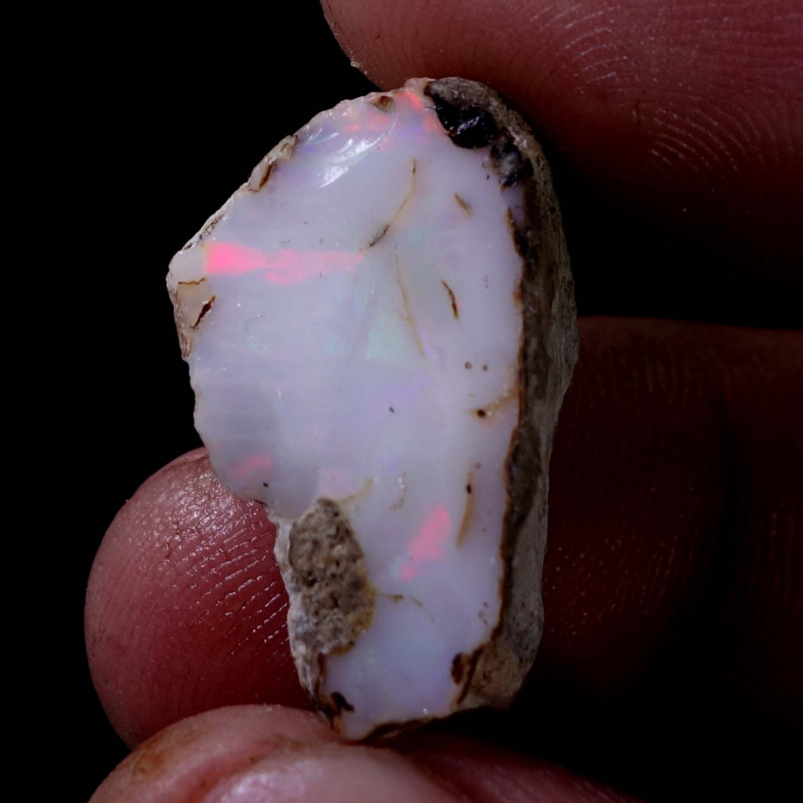 Ethiopian Opal Welo Fire Rough CRYSTAL 19.00 Cts AAA+ Cutting Jewelry USA DEALER