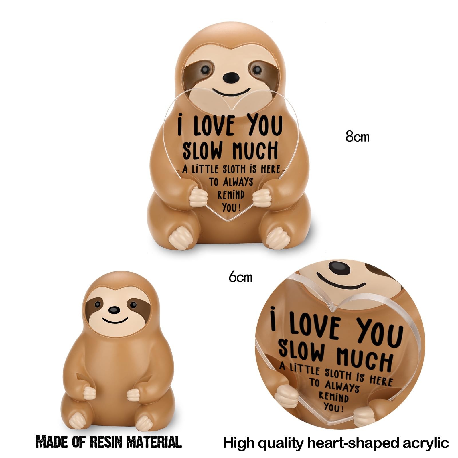 Anniversary Sloth Decor Gifts Cute Couple Husband Wife Birthday Present ASH11