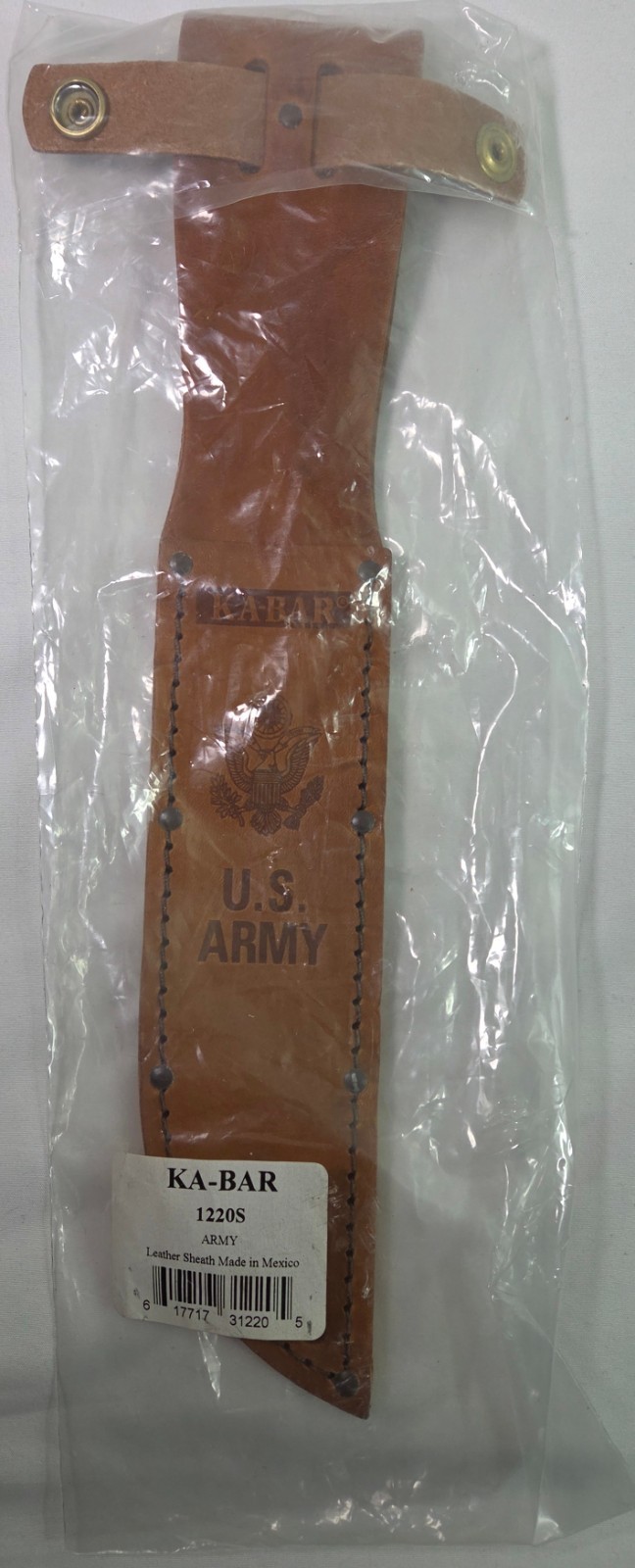 KA-BAR USA 1220S Brown Leather Replacement Sheath US Army Fits Knife 7″ Blade