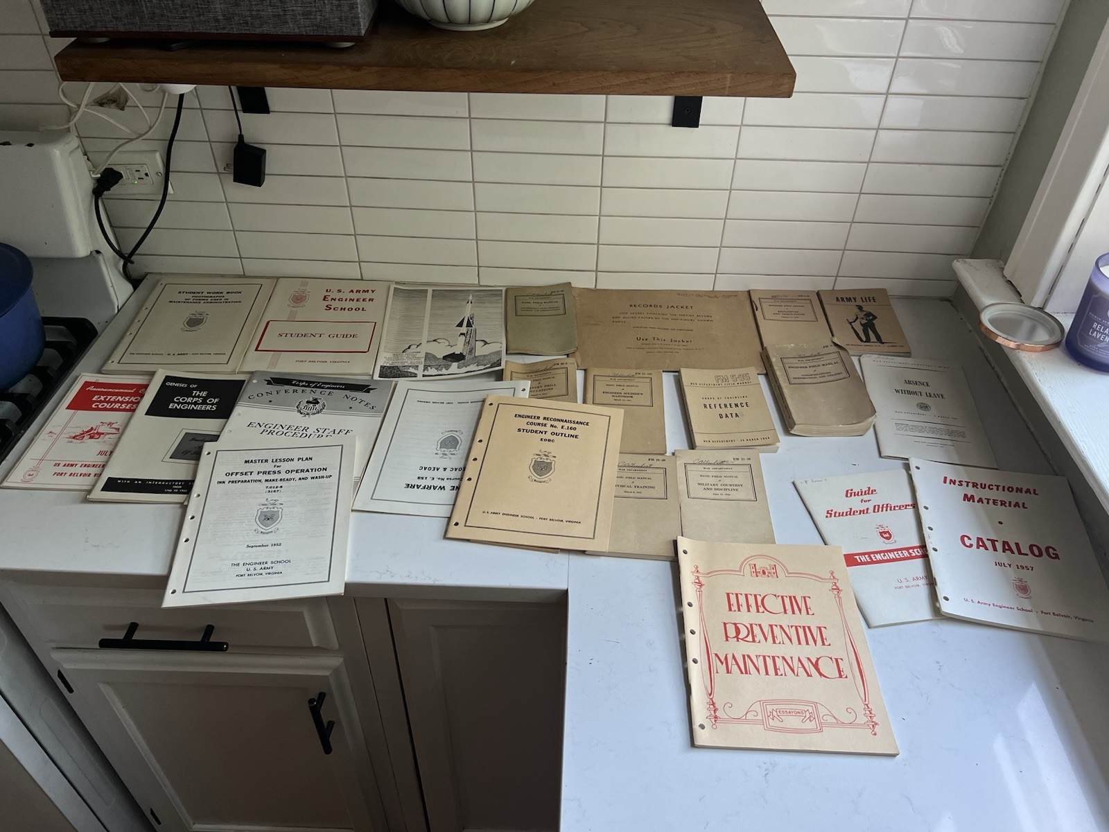 Vintage 1960s 1970s Army Corp Engineer Training Manuals, Books – Maps