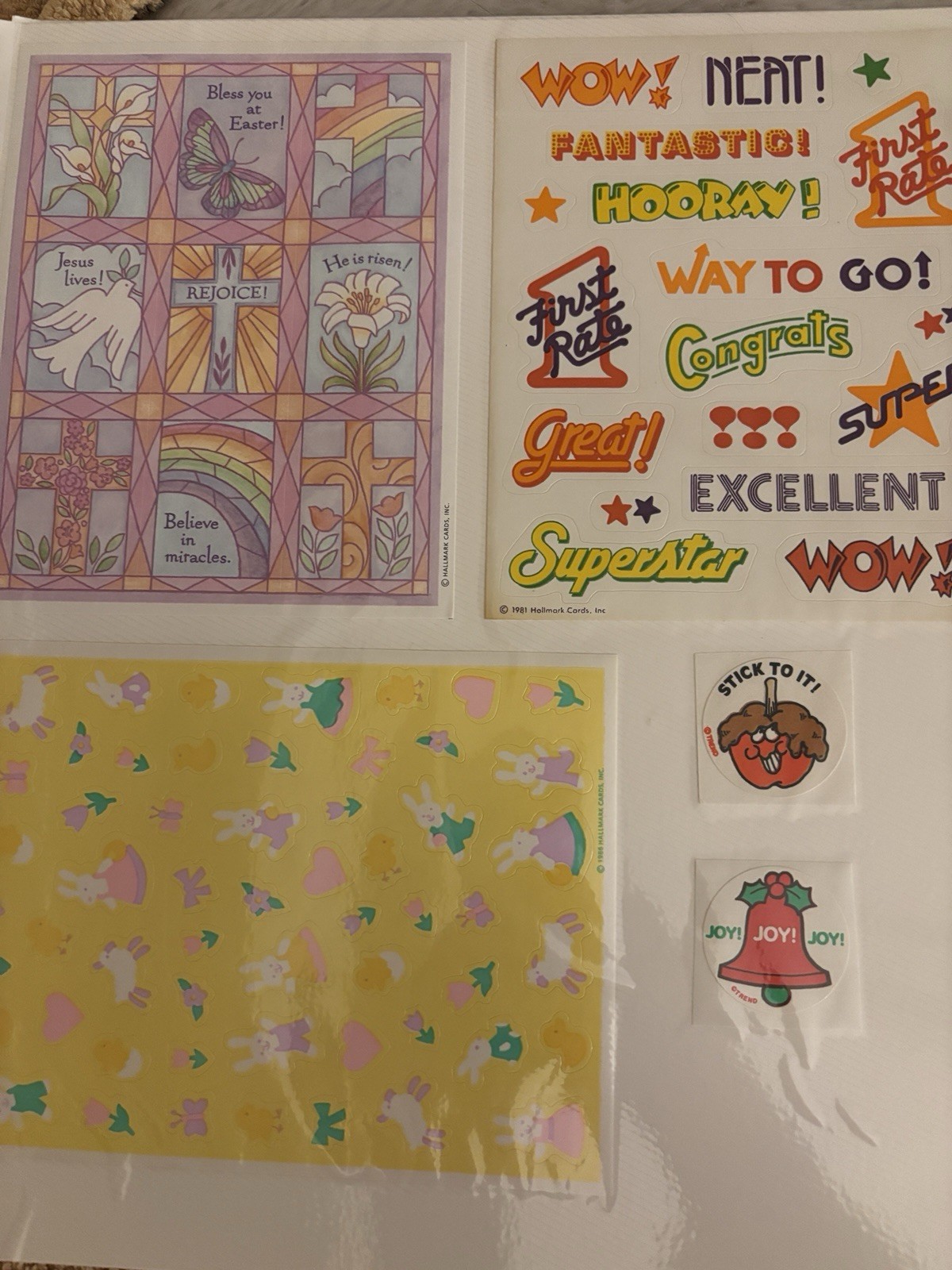 Vintage Sticker Lot Assorted Original Sticker Sheets