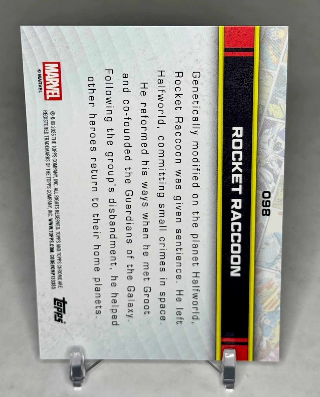 2026 Topps Chrome Marvel- Rocket Raccoon Base #98