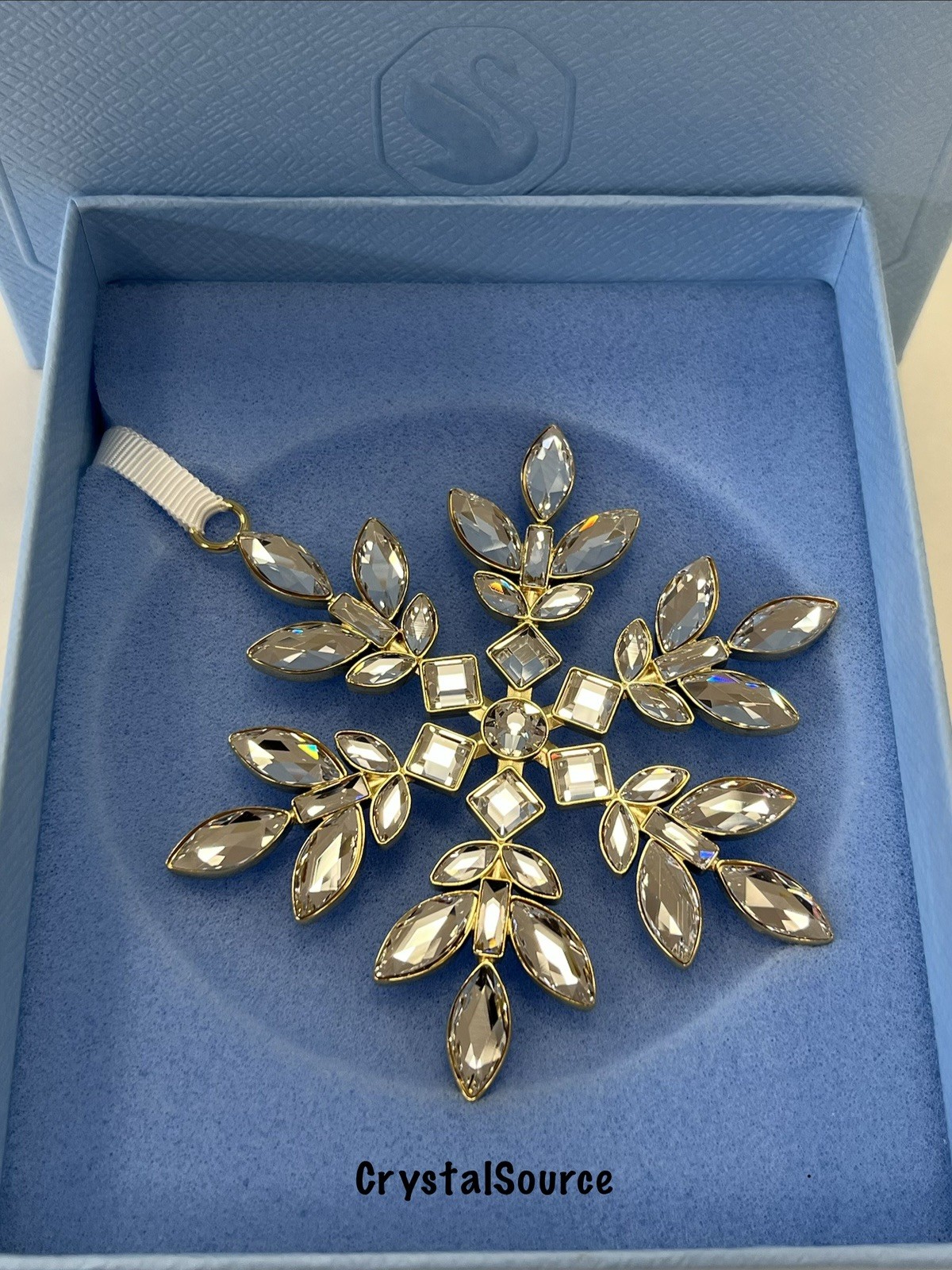 Swarovski Crystal Gema Holiday Ornament, Crystal 5742098