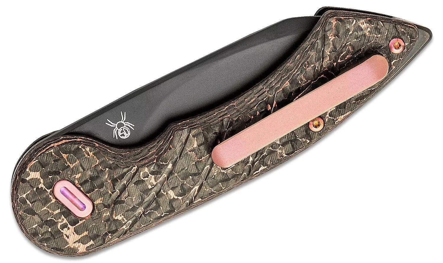 Fox Knives RADIUS Button Lock 2.95″ Folding Pocket Knife Snakeskin/Carbon Fiber