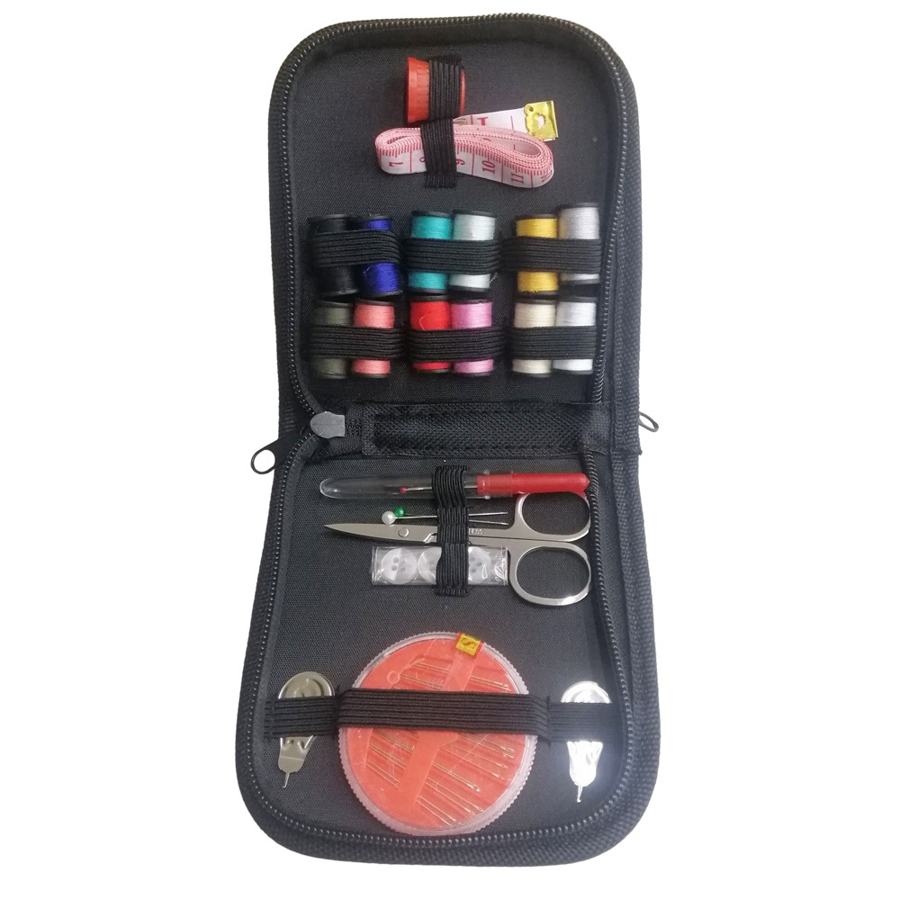 Mini Travel Sewing Kit Case Set Pocket Style Home Needle Thread Scissors Purple