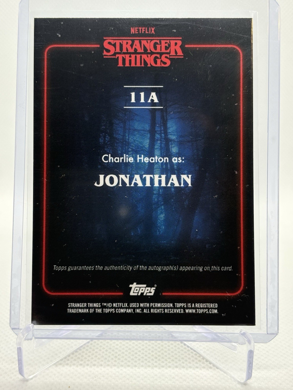 2025 Topps Stranger Things Charlie Heaton as Jonathan Auto Yellow 1/75 ALPHA