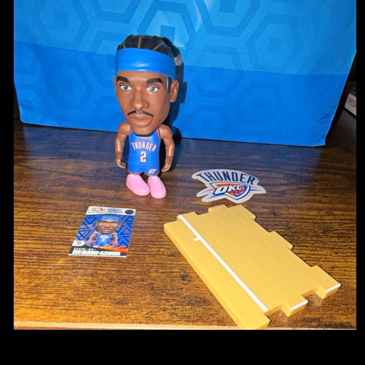 NBA Shai Gilgeous-Alexander Oklahoma City Thunder Plastic Figure w/ Base Sticker