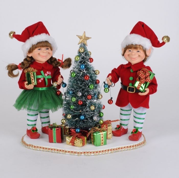 Karen Didion Originals Lighted Tree Trimming Elf Set CC09-27