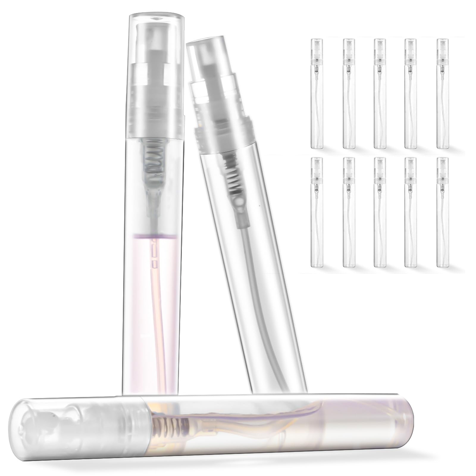 Chiallco Mini Perfume Sample Bottles, 10 Pack 5 ml 5 milliliters, clear
