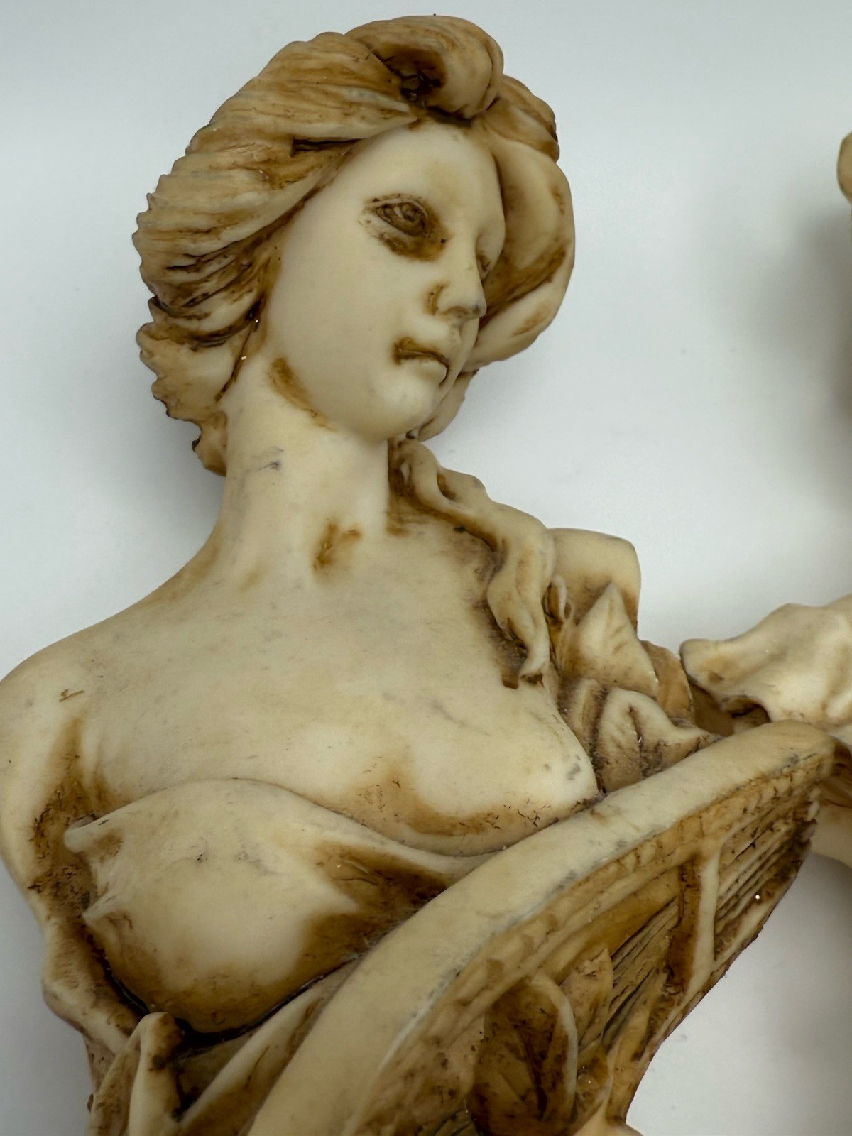 Vintage K’s Collection Resin Woman Bust Figure Set Of 2 5.5” Tall