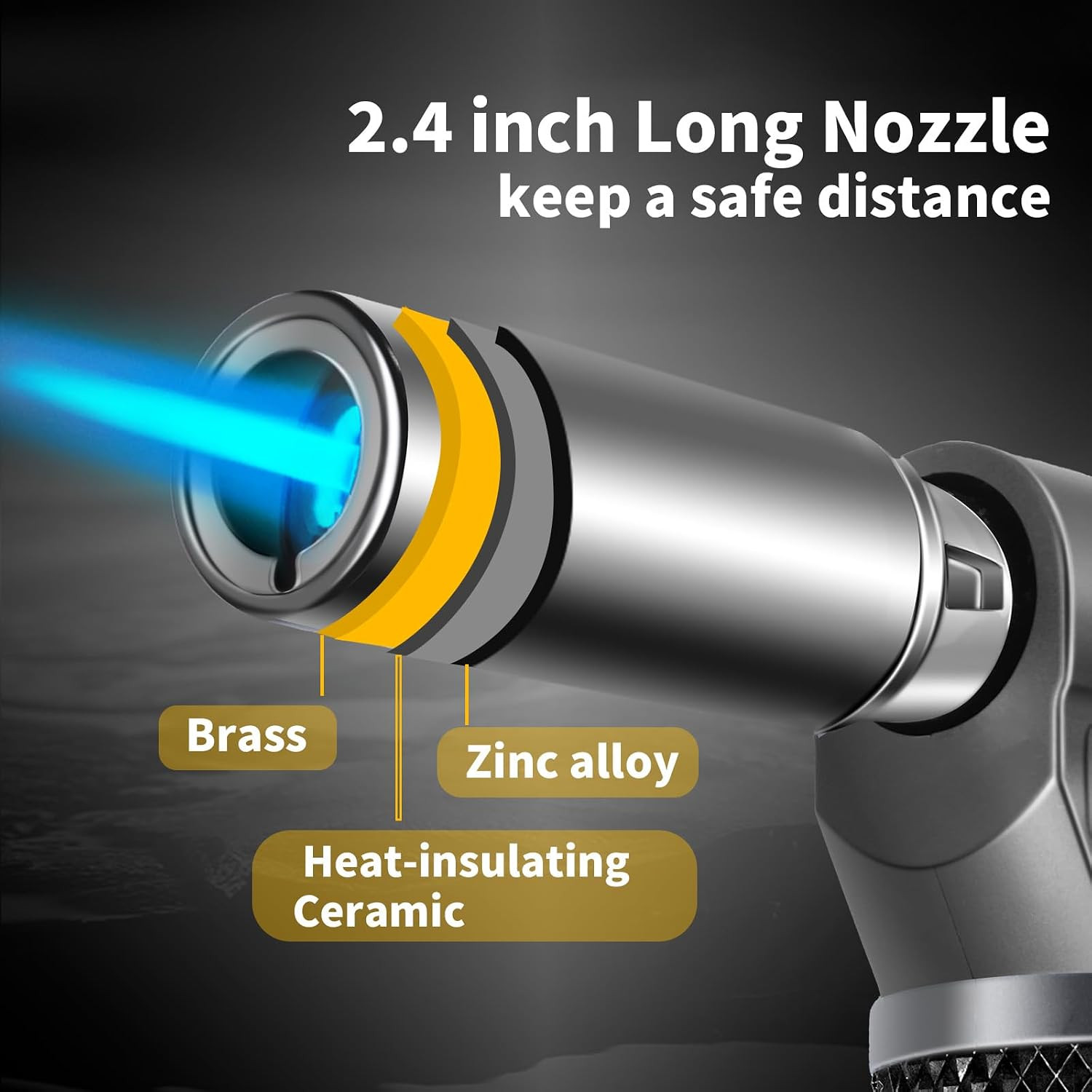 Butane Torch Refillable Kitchen Torch Lighter Jet Flame Cooking Torch Creme Brul