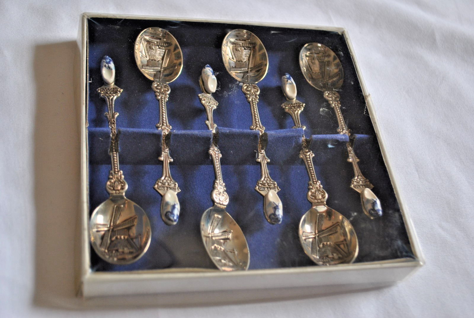 VTG Holland Souvenir Silver Spoon Set Lot Of (6) Made In Holland