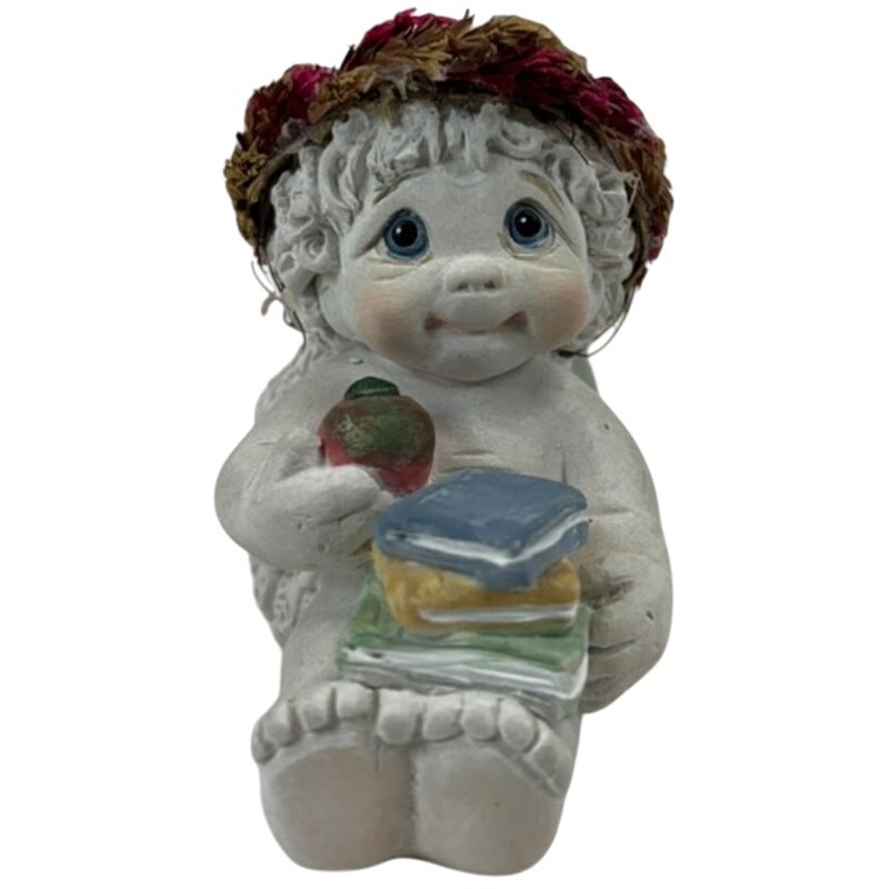 Vtg Dreamsicles “A Is For Apple” Angel Cherub #11175 Signed Kristin 1999 2.5″ H