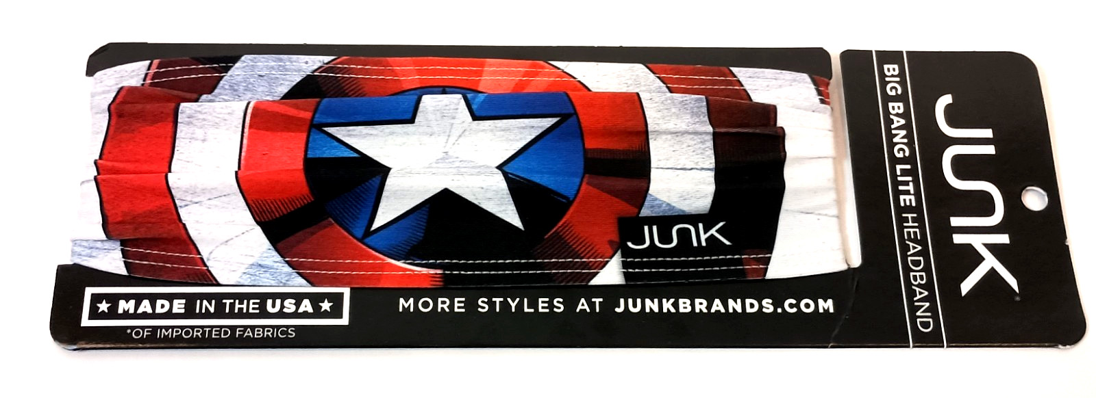 Junk Big Bang Lite Headband Marvel’s Captain America New MOC NOS 2021