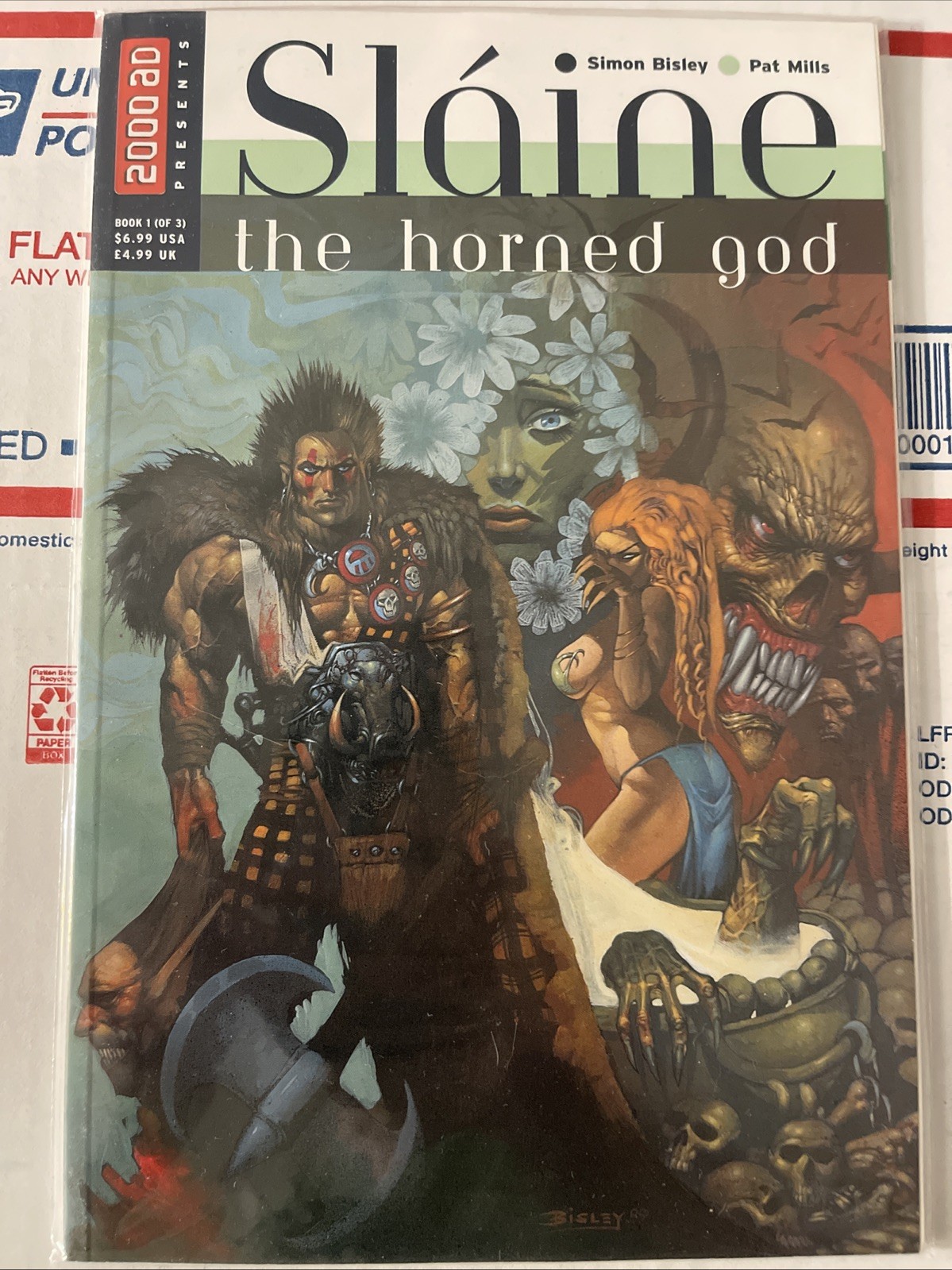 2000 AD PRESENTS SLAINE The HORNED GOD # 1 1998 SIMON BISLEY PAT MILLS