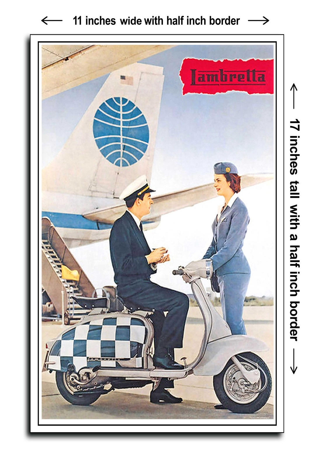 1959 Lambretta LI 125/150 – 11×17 Poster Art Print